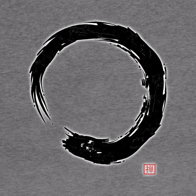 Calligraphy Enso Circle Zen Buddhism by MGO Design